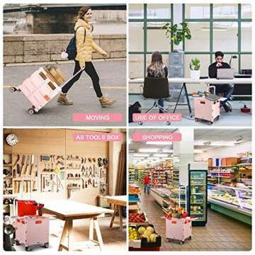 FELICON SELORSS Folding Utility Cart with 360° Wheels