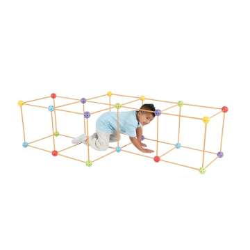 crazy forts Everest Toys Multicolor - 69 Piece Fort Building Kit - Buildable Indoor/Outdoor Kids DIY Stem Toy