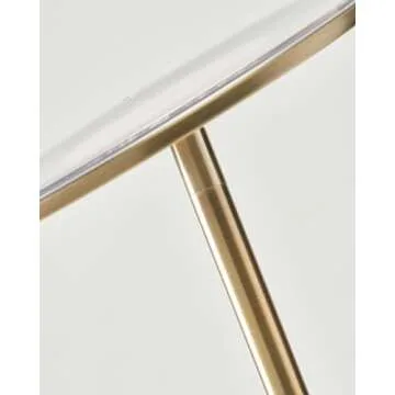 Brightech Sky LED Floor lamp for Living Rooms & Offices -Torchiere Super Bright , Dimmable, Tall Standing Lamp for Bedroom Reading - Gold Brass