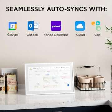 MEZED Calender 15.6" HD Digital Calender, Chore Chart,Smart Touchscreen Interactive Display for Fami...