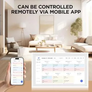 MEZED Calender 15.6" HD Digital Calender, Chore Chart,Smart Touchscreen Interactive Display for Family Schedules -Built-in Digital Picture Frame Function(15.6" white)