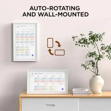 MEZED Calender 15.6" HD Digital Calender, Chore Chart,Smart Touchscreen Interactive Display for Family Schedules -Built-in Digital Picture Frame Function(15.6" white)