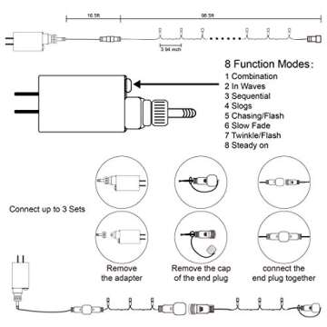 300 LED Halloween Lights, 98.5FT Halloween String Lights with 8 Lighting Modes, Waterproof & Connectable Mini Lights, Plug in for Indoor Outdoor Holiday Christmas Party Bedroom Decorations (Purple)