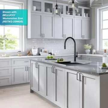 Kraus KPF-2821MB Oletto High-Arc Single Handle Pull-Down Kitchen Faucet, 21 Inch, Matte Black