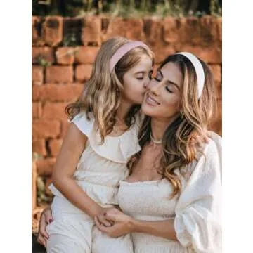 Headbands for Women Trendy Pink Headbands for Women’s Hair Non Slip 1 inch Wide Cute Headbands for Girls, Floral Thick Head Bands Elastic Hair Bands for Women Hair Fashion Hair Accessories 4PCS