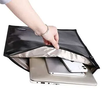 Hodufy Faraday Bag for Laptops - Anti-Hacking Case, Fireproof & Water Resistant 20x15 Inches