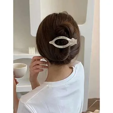 ATODEN Flat Claw Clips Barrettes for Women - Alligator Hair Clips (3 Pcs), Duck Billed Clips for Thin & Medium Hair Styling, Jaw Clamps