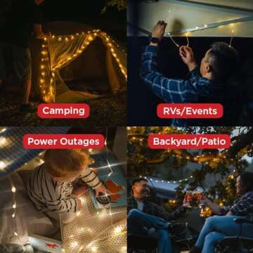 LuminAID Solar String Light with Phone Charger Portable