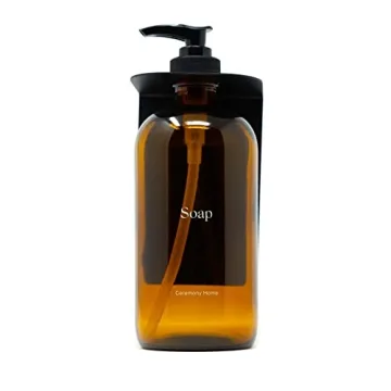 Stylish Wall-Mounted Soap Dispenser with Refillable Glass Bottle