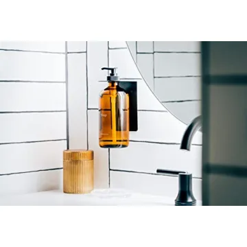 Stylish Wall-Mounted Soap Dispenser with Refillable Glass Bottle