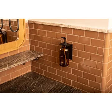 Stylish Wall-Mounted Soap Dispenser with Refillable Glass Bottle