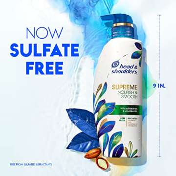 Head & Shoulders Supreme Anti Dandruff Shampoo and Conditioner Set, Sulfate Free, Argan & Jojoba Oil...