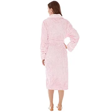 PAVILIA Plush Fleece Robe - Cozy Women's Bathrobe