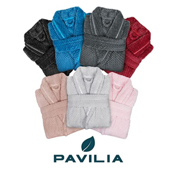 PAVILIA Plush Fleece Robe - Cozy Women's Bathrobe