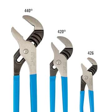 Channellock 3pc Straight Jaw Groove Joint Pliers Set - 12", 9.5", 6.5" | Laser Heat-Treated Teeth | High Carbon Steel | Made in USA