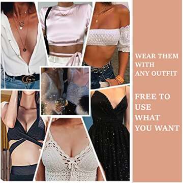 Pasties for Women Silicone Self Adhesive Nipple Covers Reusable Invisible Nipple Concealers with Travel Case (Pink)