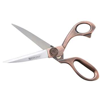 Westcott 16459 8-Inch Stainless Steel Copper-Finish Scissors For Office and Home