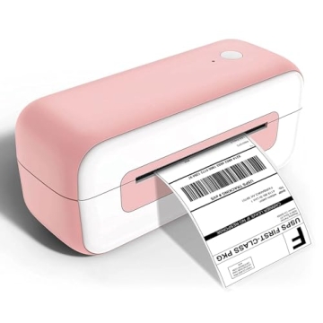 Compact 4x6 Pink Thermal Label Printer for Shipping