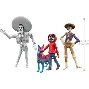 Disney Pixar Coco Storyteller Action Figure Multi-Pack, Miguel Hector Ernesto Dante In the Land of t...