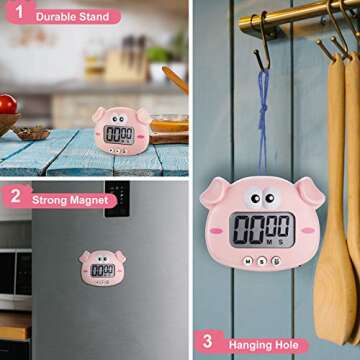 Cute Cartoon Animal Kitchen Timers for Kids and Adults