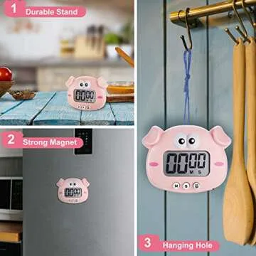 Cute Cartoon Animal Kitchen Timers for Kids and Adults