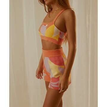 ROAONOCOMO Y2K Floral Print Shorts Set for Summer