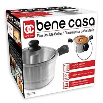 Bene Casa Flan Mold Double Boiler - 1.6 Liter Aluminum