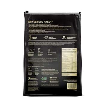 Optimum Nutrition Serious Mass Weight Gainer Protein Powder, Vitamin C and Zinc for Immune Support, ...