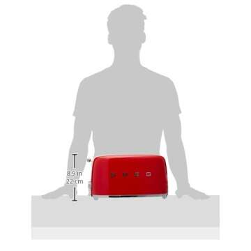 Smeg 50's Retro Style 4 Slice Toaster - Red