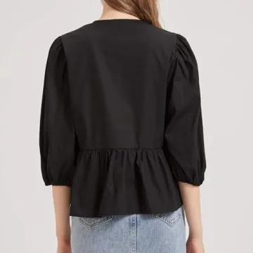 Chic Tie Front Tops Women Y2k Leopard Print Peplum Style