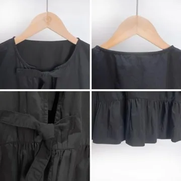 Chic Tie Front Tops Women Y2k Leopard Print Peplum Style