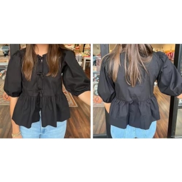 Chic Tie Front Tops Women Y2k Leopard Print Peplum Style