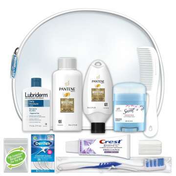 Deluxe 10 Piece Women’s Travel Kit: TSA Compliant Essentials