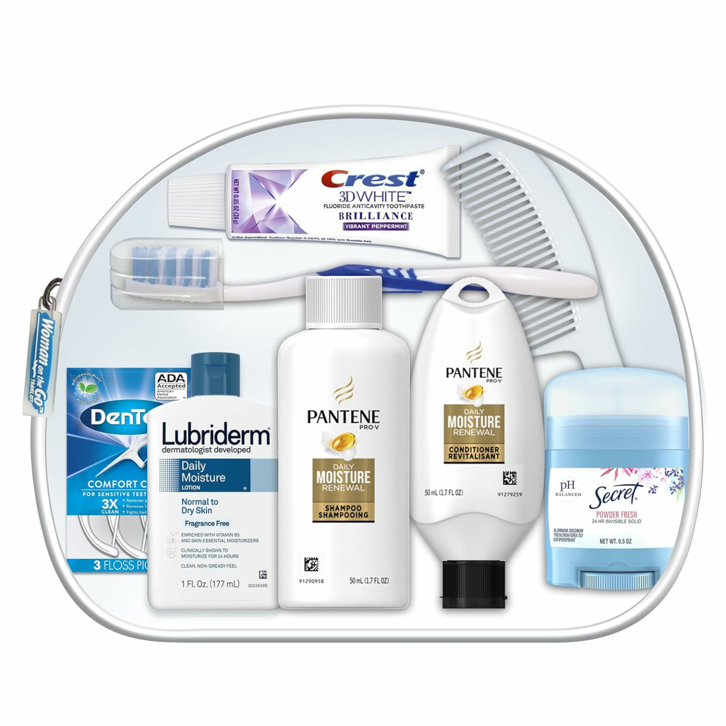 Women’s TSA Compliant Deluxe Travel Kit - 10 Pieces