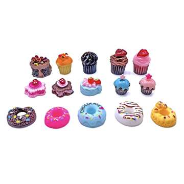 HKLMRO 150Pcs Miniature Food Drink Bottles Adults Dollhouse Soda Pop Cans Pretend Play Kitchen Cooki...