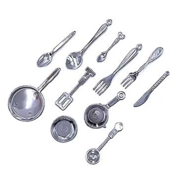 HKLMRO Miniature Food Set 150Pcs Dollhouse Accessories