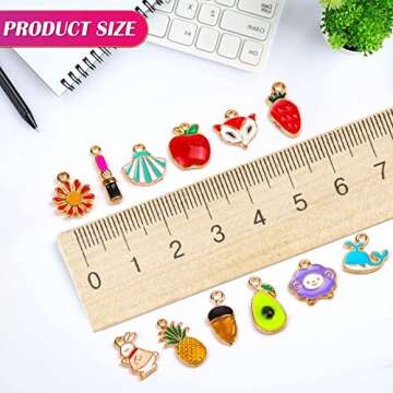 Mckanti 150PCS Bracelet Charms, Silver Bracelet Gold Plated Enamel Charms Pendants for Necklace Bracelet Jewelry Making and Crafting.