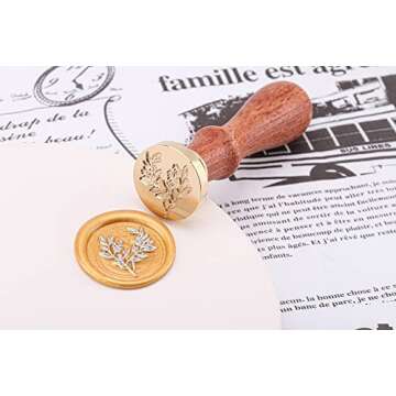 Yoption Eucalyptus Wax Seal Stamp for Elegant Invitations