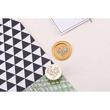 Yoption Eucalyptus Wax Seal Stamp for Elegant Invitations