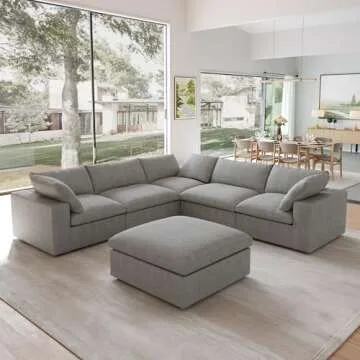 JACH V Shape Sectional Couch - Comfortable Modular Sofa