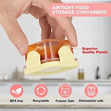 MFacoy 6 Pack Salad Dressing Containers - Leak Proof & Reusable