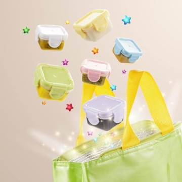 MFacoy 6 Pack Salad Dressing Containers - Leak Proof & Reusable