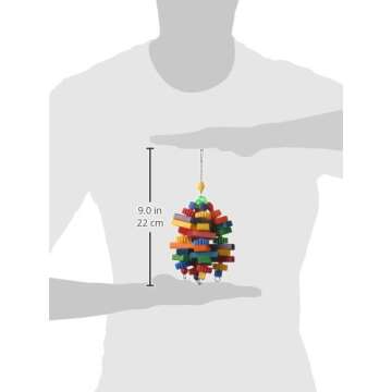 Super Bird Creations SB672 Top of The Heap Bird Toy, Ideal for Parrots - Large Bird Size, 15" x 6" x 6"