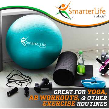 SmarterLife Exercise Ball for Fitness & Yoga