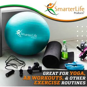 SmarterLife Exercise Ball for Fitness & Yoga