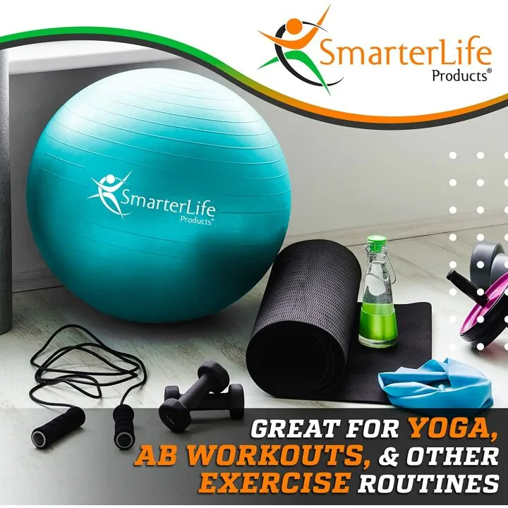 SmarterLife Exercise Ball for Fitness & Yoga