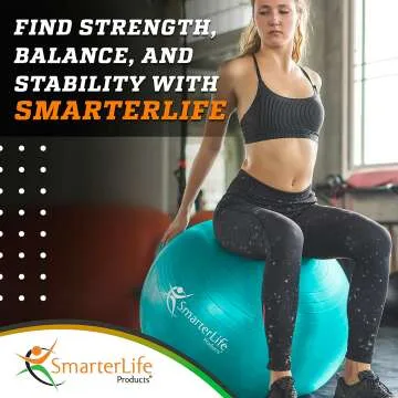 SmarterLife Exercise Ball for Fitness & Yoga