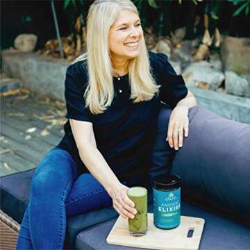 Matcha Green Tea Powder with Ashwagandha by Ancient Nutrition, Ancient Elixirs Superfood Matcha Energy Powder, with MCTs, Promotes Healthy Energy Levels, Paleo and Keto Friendly, 20 Servings