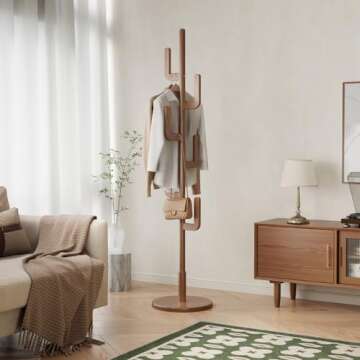 Sturdy KungFuWood Cactus Coat Rack - Adjustable & Stylish