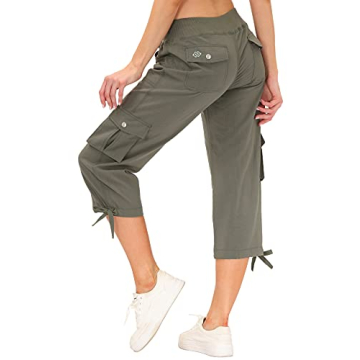 MoFiz Women's Lightweight Cargo Capris - Perfect for Outdoor Adventures